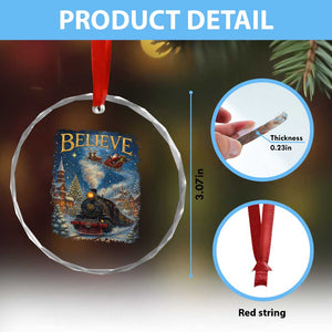 Polar Express Crystal Glass Ornament Retro Vintage Christmas Believe TS10 Print Your Wear
