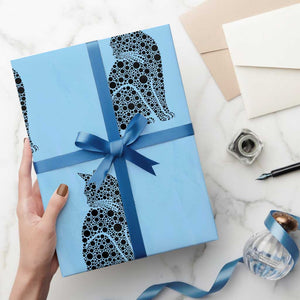 Polka Dot Black Cat Wrapping Paper Roll International Dot Day Gift