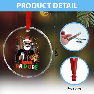 Pope Leo XIV Christmas Crystal Glass Ornament Cardinal Robert Prevost Santa Chicago TS11 Print Your Wear