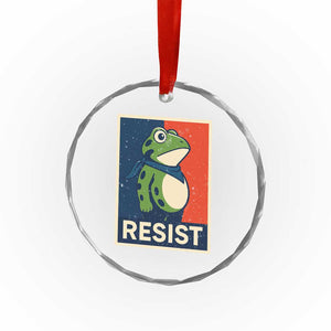 Portland 2025 Protest Crystal Glass Ornament Frog Resist Against Pepper Spray TS02 Print Your Wear