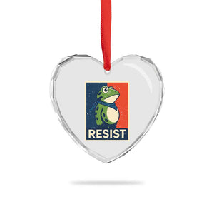 Portland 2025 Protest Heart Crystal Glass Ornament Frog Resist Against Pepper Spray TS02 Print Your Wear