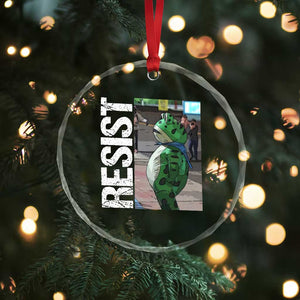 Portland Frog Protest Crystal Glass Ornament Vintage Activist Resistance TS10 Print Your Wear