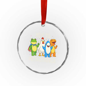 Portland Protest Inflatable Mascot Parade Crystal Glass Ornament Joy Is Resistance Resist Frog Shark Chicken Dino - Print Your Wear