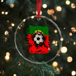 Portugal Soccer Crystal Glass Ornament Portuguese Flag Soccer Ball Futebol TS10 Print Your Wear
