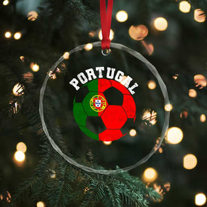 Portugal Soccer Crystal Glass Ornament Portuguese Flag Soccer Ball Futebol Football Fan TS10 Print Your Wear
