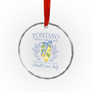 Positano Italy Crystal Glass Ornament Amalfi Coast Italian Lemons Town Italy Vacation TS10 Print Your Wear