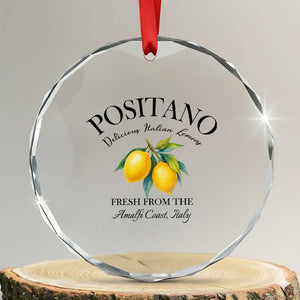 Positano Lemons Crystal Glass Ornament Fresh from the Amalfi Coast Italian Fruit TS02 Transparent Glass 3'' Circle Print Your Wear