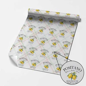Positano Lemons Wrapping Paper Roll Fresh from the Amalfi Coast Italian Fruit TS02 Christmas Plaid Print Your Wear