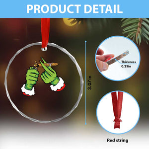 Pothead Xmas Crystal Glass Ornament Cannabis Weed Adult Christmas Party TS10 Print Your Wear