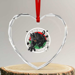 Power To The People Black Panther Party Heart Crystal Glass Ornament Black History Month TS11 Transparent Glass 3'' Heart Print Your Wear