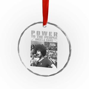Power To The People Crystal Glass Ornament Black History Angela Davis Black Panther Party TS10 Print Your Wear