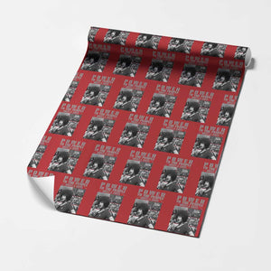 Power To The People Wrapping Paper Roll Black History Angela Davis Black Panther Party TS10 Red Print Your Wear