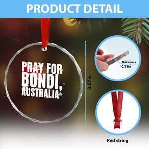 Pray for Bondi Australia Crystal Glass Ornament Memorial Unity and Support Tribute TS02 Print Your Wear