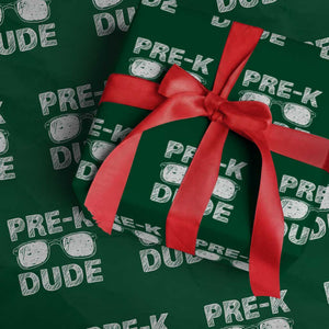 Pre-K Dude Cool First Day of Preschool Wrapping Paper Roll Back to School Boys Gift