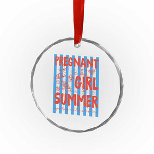 Pregnant Girl Summer Crystal Glass Ornament Funny Beach Pregnancy Announcement TS14 Print Your Wear