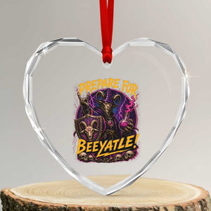 Prepare For Beeyatle Heart Crystal Glass Ornament Funny Goat Wizard LitRPG Lover