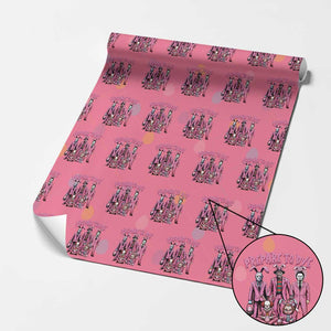 Prepare to Groovy Dye Funny Bunny Easter Wrapping Paper Roll Horror Dyeing Eggs TS02 Pink Print Your Wear
