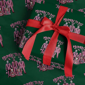 Prepare to Groovy Dye Funny Bunny Easter Wrapping Paper Roll Horror Dyeing Eggs TS02 Green Print Your Wear