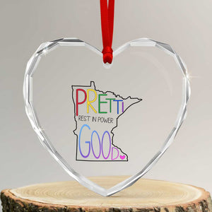 Pretti Good Minnesota Tribute Heart Crystal Glass Ornament Rest in Power Rainbow Memorial TS02 Transparent Glass 3'' Heart Print Your Wear