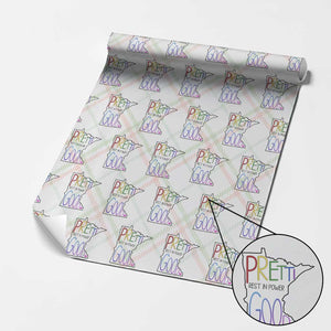 Pretti Good Minnesota Tribute Wrapping Paper Roll Rest in Power Rainbow Memorial TS02 Christmas Plaid Print Your Wear