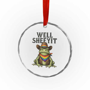Pride Frog LGBT Rainbow Crystal Glass Ornament Well Sheeyit Country Western TS14 Print Your Wear