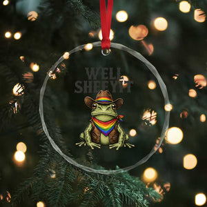 Pride Frog LGBT Rainbow Crystal Glass Ornament Well Sheeyit Country Western TS14 Print Your Wear