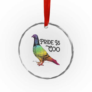 Pride Is Coo Pigeon Crystal Glass Ornament Funny LGBTQ Pride Month TS14 Print Your Wear