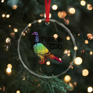 Pride Is Coo Pigeon Crystal Glass Ornament Funny LGBTQ Pride Month TS14 Print Your Wear