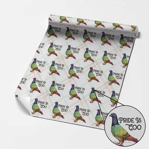 Pride Is Coo Pigeon Wrapping Paper Roll Funny LGBTQ Pride Month
