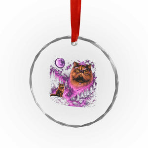 Princess Cat Howling To The Moon Vintage 90s Nature Crystal Glass Ornament TS11 Print Your Wear