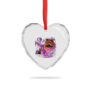 Princess Cat Howling To The Moon Vintage 90s Nature Heart Crystal Glass Ornament TS11 Print Your Wear