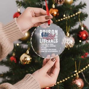 Prison Is Perfect For Liberals Crystal Glass Ornament Anti Liberal Quote TS14 Print Your Wear