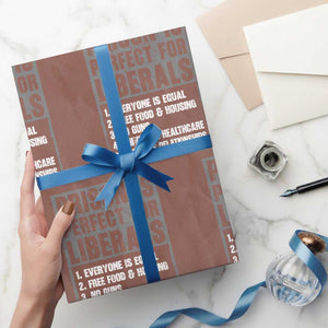 Prison Is Perfect For Liberals Wrapping Paper Roll Satirical List Retro Grunge Conservative Humor