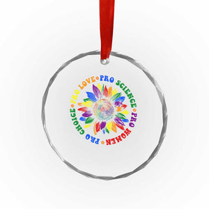 Pro Choice Women Rights Crystal Glass Ornament Equal Rights Multicolored Flowers TS10 Print Your Wear