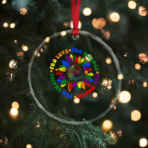 Pro Choice Women Rights Crystal Glass Ornament Equal Rights Multicolored Flowers TS10 Print Your Wear