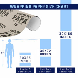 Promoted To Dad Est 2026 Camo Wrapping Paper Roll Hunting Style New Dad Gift Graphic TS12 Print Your Wear