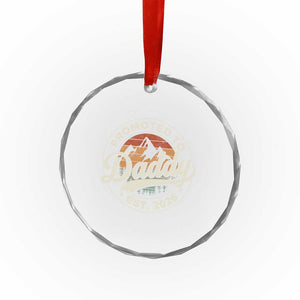 Promoted To Daddy Est 2026 Crystal Glass Ornament Soon to Be Dad Retro Baby Announcement TS11 Print Your Wear