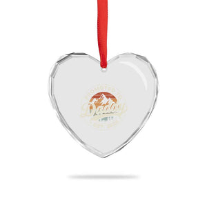 Promoted To Daddy Est 2026 Heart Crystal Glass Ornament Soon to Be Dad Retro Baby Announcement TS11 Print Your Wear