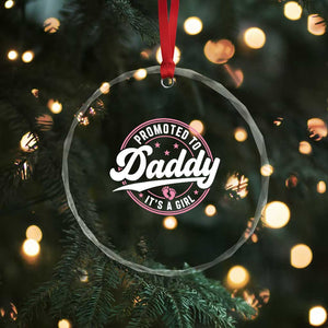 Promoted To Daddy It's A Girl Crystal Glass Ornament Funny Pregnancy Reveal TS14 Print Your Wear