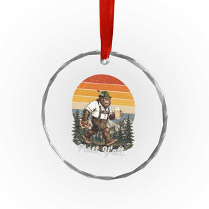 Prost Yall Bigfoot Crystal Glass Ornament Vintage Oktoberfest Beer Lover Sasquatch Gift