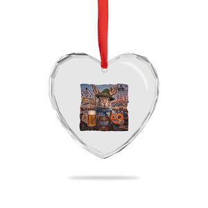 Prost Yall Wolpertinger Oktoberfest Bavarian Folklore Heart Crystal Glass Ornament
