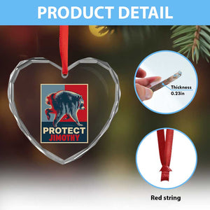 Protect Jimothy Seattle Raccoon Supporter Heart Crystal Glass Ornament Hope Style Poster Parody Graphic