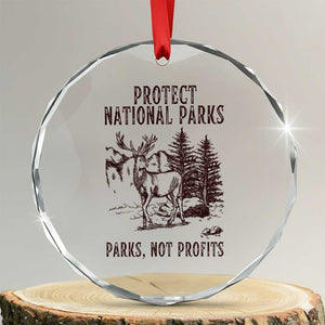 Protect National Parks Crystal Glass Ornament Support Parks Not Profits Deer TS02 Transparent Glass 3'' Circle Print Your Wear