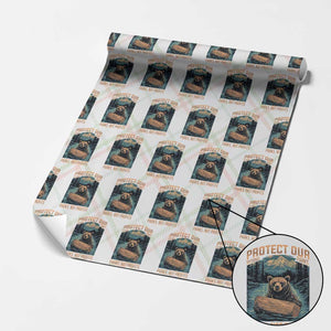 Protect Our National Parks Wrapping Paper Roll Parks Not Profits Bear Retro Graphic TS02 Christmas Plaid Print Your Wear