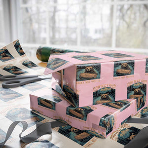 Protect Our National Parks Wrapping Paper Roll Parks Not Profits Bear Retro Graphic TS02 Light Pink Print Your Wear