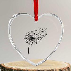Protect Your Skin Heart Crystal Glass Ornament Melanoma Awareness Dandelion Gift TS12 Transparent Glass 3'' Heart Print Your Wear