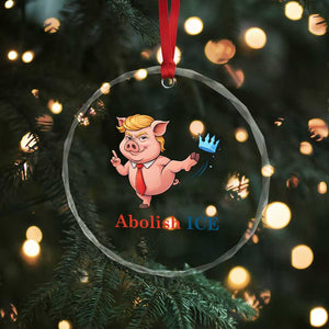 Protest Pig Kicking Icy Crown Crystal Glass Ornament Political Humor Gift TS12 Print Your Wear