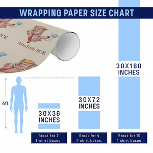 Protest Pig Kicking Icy Crown Wrapping Paper Roll Political Humor Gift TS12 Print Your Wear