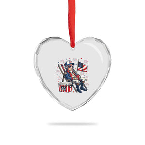 Proud American George Washington Patriotic Heart Crystal Glass Ornament TS12 Print Your Wear