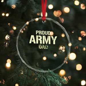 Proud Army Dad Crystal Glass Ornament Military Camo American Flag Father's Day TS14 Print Your Wear